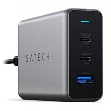 Satechi 100W USB-C PD Compact GaN Charger, Space Gray