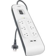 Belkin SurgePlus 6 Way Surge Protector with USB