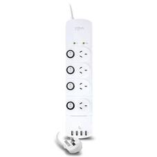 Alogic 4 Outlet Power Board with 4 USB