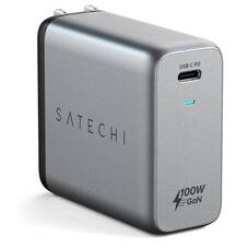 Satechi 100W USB-C PD GaN Wall Charger, Space Grey