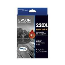 Epson 220XL High Capacity Twin Pack, Black