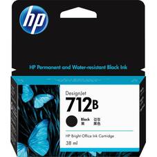 HP 712B Black DesignJet Ink Cartridge