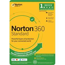 Norton 360 Standard Security, 10GB Cloud Backup, 1 User, 1 Device