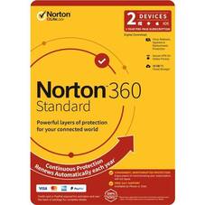 Norton 360 Standard Security, 10GB Cloud Backup, 1 User, 2 Devices