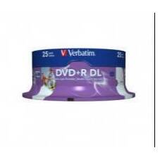 Verbatim DVD+R Dual Layer 8.5GB, 25 Pack, Printable