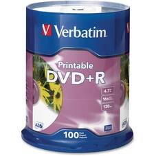Verbatim DVD+R 4.7GB 100Pk Spindle 16x