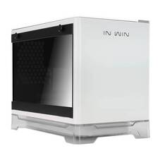 In Win A1 White Mini-ITX Case, Tempered Glass Window, 600W PSU