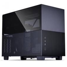 Lian Li Q58X4 Black Mini ITX Case, TG Panel with Split Mesh, No PSU