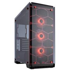 Corsair Crystal 570X RGB Mid-Tower Red ATX Case, T/G Windows, No PSU