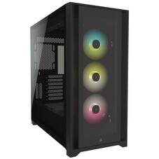 Corsair iCUE 5000X RGB Black ATX Case, TG Window, no PSU