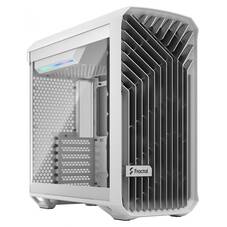 Fractal Design Torrent Compact White ATX Case, Clear TG Panel, No PSU