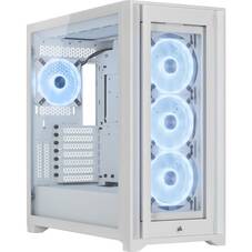 Corsair iCUE 5000X RGB QL Edition Mid-Tower ATX Case, True White