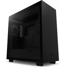 NZXT H7 Mid Tower ATX Case, Black, Tinted Tempered Glass Panel, No PSU