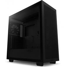 NZXT H7 FLOW Mid Tower ATX Case, Black, Tinted Tempered Glass Panel