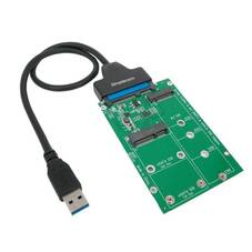 Simplecom SA221 USB 3.0 to mSATA + M.2 SSD (B Key) 2 in 1 Adapter