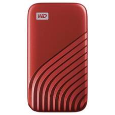 WD My Passport 500GB USB-C External Portable SSD (Red)