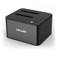 VOLANS VL-DS30S Dual Bay USB 3.0 Aluminium HDD Docking Station
