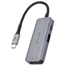 Bonelk Long-Life 3-1 USB-C Multiport Hub, Space Grey