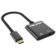 Volans Aluminium USB-C (Male) to 3.5mm Audio (Female) Adapter