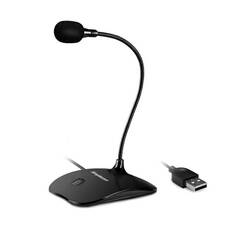 Simplecom UM350 Flexible Neck USB Microphone with Mute Button