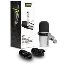 Shure Motiv MV7 XLR/USB Podcast Microphone - Silver