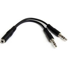 Startech 3.5mm Female to 2x 3.5mm Male Headset Splitter Adapter Cable