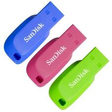 SanDisk 32GB Cruzer Blade USB 2.0 Flash Drive, Triple Pack
