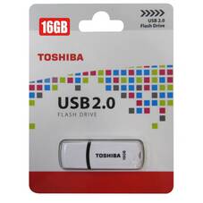 TOSHIBA PA02 16GB USB 2.0 FLASH DRIVE - WHITE