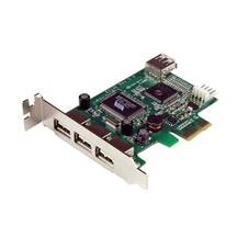 StarTech PEXUSB4DP 4 Port PCI Express Low Profile High Speed USB Card